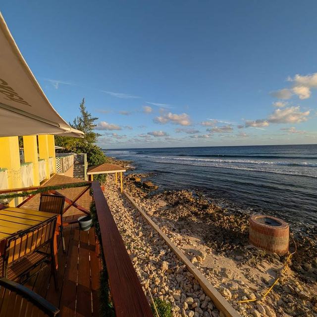 Oceanfront terrace